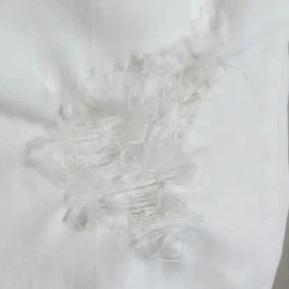 Mother The Looker Ankle Fray  Little Miss Innocent White Jeans size 25 - Picture 8 of 11